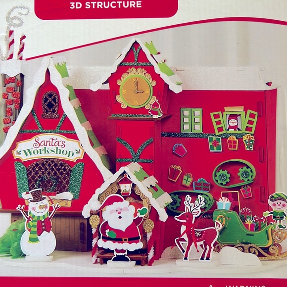 NEW Santa’s Workshop Christmas Craft Project Fun Foam 220pc3D Puzzle #Gift #Kids - Picture 5 of 12